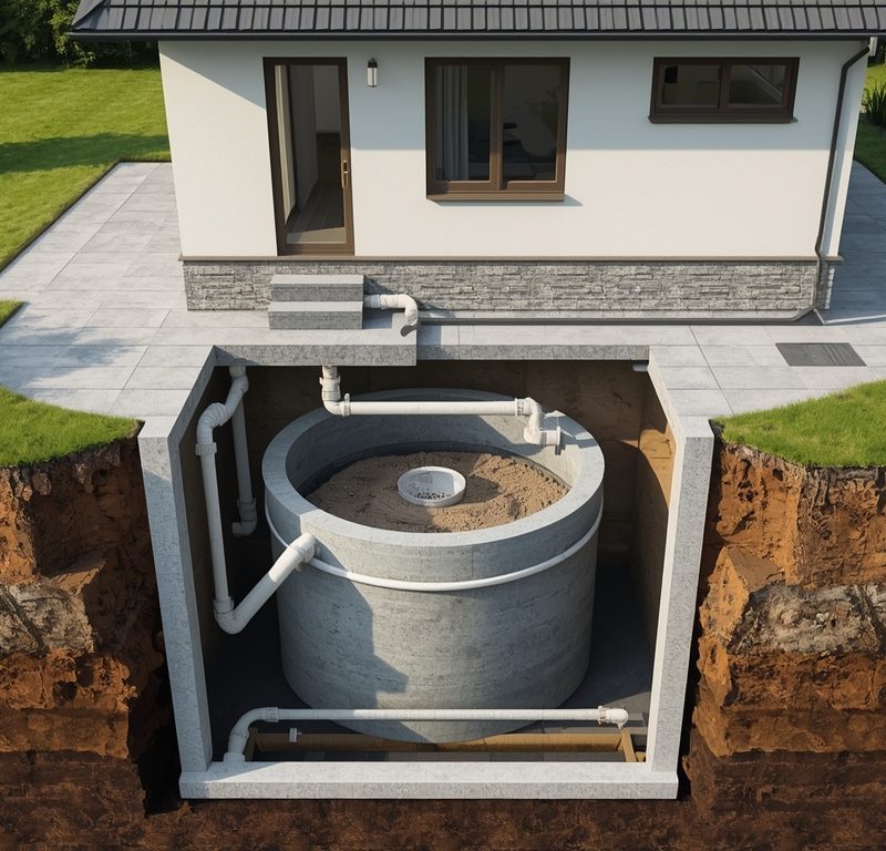Dogłębny poradnik dotyczący dopasowania, osadzenia oraz bezpiecznej obsługi betonowego zbiornika na nieczystości
